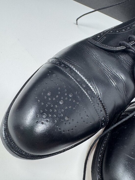 Allen Edmonds Sanford Black Cap Toe Oxfords Size 13A USA Dress Shoes w/ Box main image 15
